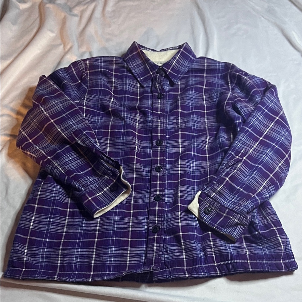 L.L.Bean Purple Plaid Shacket
